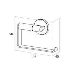 Toiletrolhouder Tiger Noon Chroom -Badkamer Winkel 123 7257