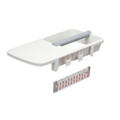 Tiger Toiletrolhouder TESS Met Planchet Wit/lichtgrijs 16 Tiger Toiletrolhouder TESS Met Planchet Wit/lichtgrijs -Badkamer Winkel 123 7263