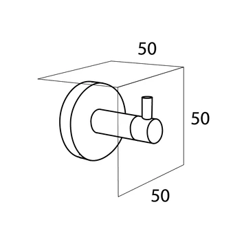 Tiger Haak Boston Groot Verchroomd RVS 5 Tiger Haak Boston Groot Verchroomd RVS - Afbeelding 3