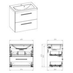 Atlantic Badmeubel Alice 60cm Hout -Badkamer Winkel 123 730
