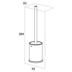 Tiger Toiletborstelhouder Colar Staand Zwart -Badkamer Winkel 123 7306