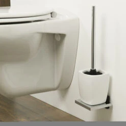 Tiger Toiletborstelhouder Zenna Hangend Chroom/Wengé -Badkamer Winkel 123 7352