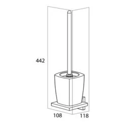 Tiger Toiletborstelhouder Zenna Hangend Chroom/Wengé -Badkamer Winkel 123 7353