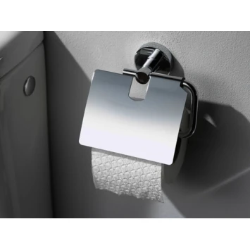 Haceka Toiletrolhouder Kosmos Tec Met Klep Chroom 4 Haceka Toiletrolhouder Kosmos Tec Met Klep Chroom - Afbeelding 2