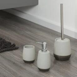 Sealskin Toiletborstel Met Houder Braid Lichtgrijs -Badkamer Winkel 123 7479