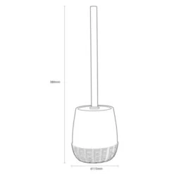 Sealskin Toiletborstel Met Houder Braid Lichtgrijs -Badkamer Winkel 123 7481