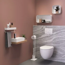 Sealskin Toiletrek Brix Metaal Wit -Badkamer Winkel 123 7493