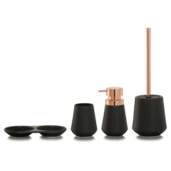 Sealskin Toiletborstelhouder Conical Porselein Zwart -Badkamer Winkel 123 7511