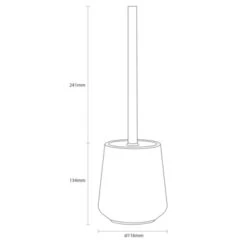 Sealskin Toiletborstelhouder Conical Porselein Zwart -Badkamer Winkel 123 7514