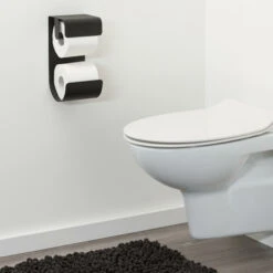 Sealskin WC-rolhouder Brix Metaal Zwart -Badkamer Winkel 123 7521