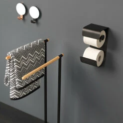 Sealskin WC-rolhouder Brix Metaal Zwart -Badkamer Winkel 123 7522