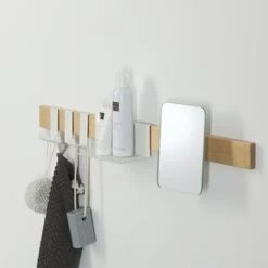Sealskin Kapstok Met Spiegel Brix Wit -Badkamer Winkel 123 7531