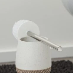 Sealskin Toiletborstel Met Houder Braid Wit 12 Sealskin Toiletborstel Met Houder Braid Wit -Badkamer Winkel 123 7590