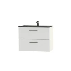 Tiger Badkamermeubel Studio 80cm Hooggglans Wit/matzwart Met RVS Greep 7 Tiger Badkamermeubel Studio 80cm Hooggglans Wit/matzwart Met RVS Greep -Badkamer Winkel 123 760