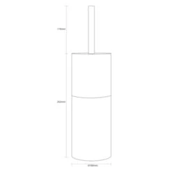 Sealskin Toiletborstelhouder Doppio Ecru 16 Sealskin Toiletborstelhouder Doppio Ecru -Badkamer Winkel 123 7602