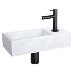Differnz Helios Fontein 37.5x18.5x9.5 Cm Marmer -Badkamer Winkel 123 7804