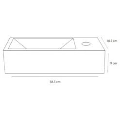 Differnz Ravo Fontein Wit 38.5x18.5x9cm -Badkamer Winkel 123 7810