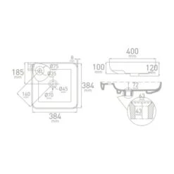 Van Marcke Waskom Fontana Opbouw Wit Keramiek 40x40x12.5 Cm 7 Van Marcke Waskom Fontana Opbouw Wit Keramiek 40x40x12.5 Cm -Badkamer Winkel 123 7829