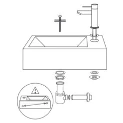 Differnz Fonteinset Helios Wit 36x18x8 Cm -Badkamer Winkel 123 7836