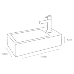 Differnz Fonteinset Helios Wit 36x18x8 Cm -Badkamer Winkel 123 7841