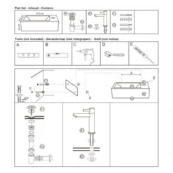Differnz Fonteinset Helios Wit 36x18x8 Cm -Badkamer Winkel 123 7842