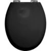 Bemis WC Bril New York Zwart Hout Met Softclose 1 Bemis WC Bril New York Zwart Hout Met Softclose -Badkamer Winkel 123 7985