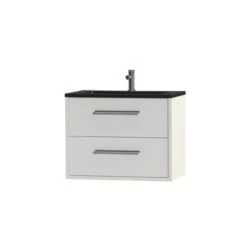 Tiger Badkamermeubel Boston 80cm Hoogglans Wit/matzwart Met Grepen Chroom 7 Tiger Badkamermeubel Boston 80cm Hoogglans Wit/matzwart Met Grepen Chroom -Badkamer Winkel 123 804