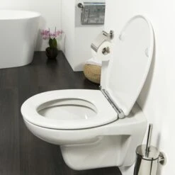 Tiger WC Bril Boston Wit/Chroom Kunststof Met Softclose -Badkamer Winkel 123 8208