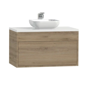 Tiger Helsinki Badkamermeubel 80 Cm Chalet Eiken Met Waskom 3 Tiger Helsinki Badkamermeubel 80 Cm Chalet Eiken Met Waskom