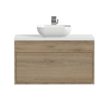 Tiger Helsinki Badkamermeubel 80 Cm Chalet Eiken Met Waskom 4 Tiger Helsinki Badkamermeubel 80 Cm Chalet Eiken Met Waskom - Afbeelding 2