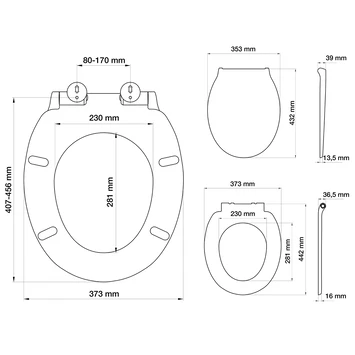 Tiger WC Bril Burton Wit Kunststof Met Softclose 13 Tiger WC Bril Burton Wit Kunststof Met Softclose - Afbeelding 11