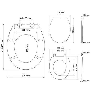 Tiger WC Bril Mason Zwart Kunststof Met Softclose 9 Tiger WC Bril Mason Zwart Kunststof Met Softclose - Afbeelding 7