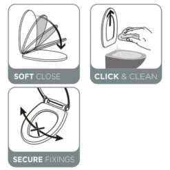 Tiger WC Bril Amadora Zwart Kunststof Met Softclose -Badkamer Winkel 123 8283