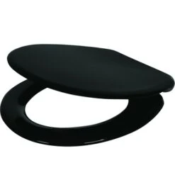 Handson WC Bril Usko Zwart Kunststof Met Softclose 5 Handson WC Bril Usko Zwart Kunststof Met Softclose -Badkamer Winkel 123 8337