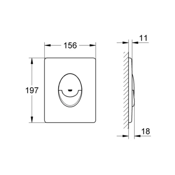 Grohe Bedieningsplaat Start Zwart Mat Voor Solido 6 Grohe Bedieningsplaat Start Zwart Mat Voor Solido - Afbeelding 4