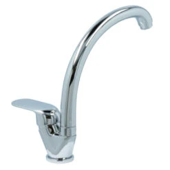 OK Keukenkraan Met Hoog Gebogen Uitloop En Hendel Chroom 18 OK Keukenkraan Met Hoog Gebogen Uitloop En Hendel Chroom -Badkamer Winkel 123 8446