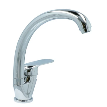 OK Keukenkraan Met Hoog Gebogen Uitloop En Hendel Chroom 9 OK Keukenkraan Met Hoog Gebogen Uitloop En Hendel Chroom - Afbeelding 7