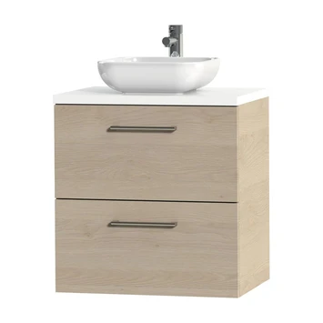 Tiger Badkamermeubel Studio 60 Cm Naturel Eik Met Keramische Waskom Hoogglans Wit En Ronde Grepen 5 Tiger Badkamermeubel Studio 60 Cm Naturel Eik Met Keramische Waskom Hoogglans Wit En Ronde Grepen - Afbeelding 3