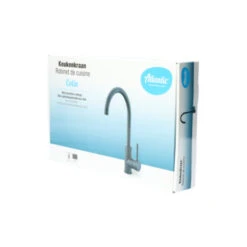 Atlantic Keukenkraan Colin Met Hendel Zwart -Badkamer Winkel 123 8572