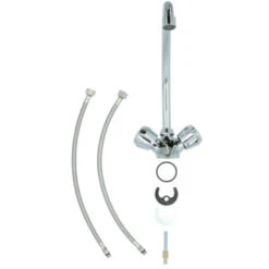 Handson Keukenkraan Thomas 2-knops Chroom Met Uitloop 235mm 25 Handson Keukenkraan Thomas 2-knops Chroom Met Uitloop 235mm -Badkamer Winkel 123 8585