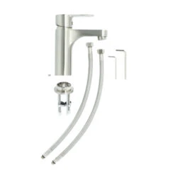 Atlantic Wastafelkraan Parker Met Hendel RVS -Badkamer Winkel 123 8623