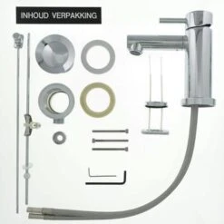 Tiger Wastafelkraan Boston Met Hendel En Waste Chroom 14 Tiger Wastafelkraan Boston Met Hendel En Waste Chroom -Badkamer Winkel 123 8658