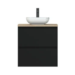 Tiger Karlo Badkamermeubel 60cm Mat Zwart Met Eiken Wasblad En Keramische Waskom 18 Tiger Karlo Badkamermeubel 60cm Mat Zwart Met Eiken Wasblad En Keramische Waskom -Badkamer Winkel 123 868