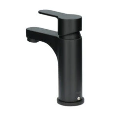 Atlantic Wastafelkraan Parker Met Hendel Zwart -Badkamer Winkel 123 8680