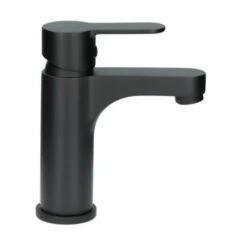 Atlantic Wastafelkraan Parker Met Hendel Zwart -Badkamer Winkel 123 8683