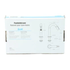 Atlantic Fonteinkraan Scott Met Draaiknop Messing -Badkamer Winkel 123 8703