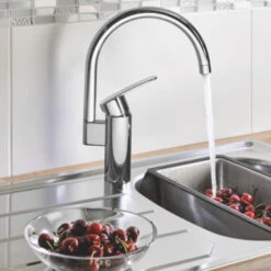 Grohe Keukenkraan Wave Cosmopolitan Met Hendel En C-uitloop Chroom 9 Grohe Keukenkraan Wave Cosmopolitan Met Hendel En C-uitloop Chroom -Badkamer Winkel 123 8708