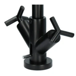 Absolut Wastafelkraan Post 2-knops Zwart 28 Absolut Wastafelkraan Post 2-knops Zwart -Badkamer Winkel 123 8725