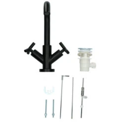 Absolut Wastafelkraan Post 2-knops Zwart 30 Absolut Wastafelkraan Post 2-knops Zwart -Badkamer Winkel 123 8727