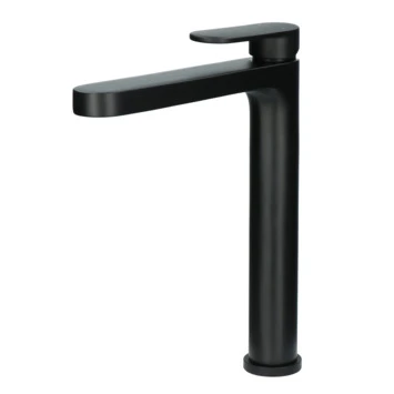 Absolut Wastafelkraan Iode Hoge Uitloop Met Hendel En Waste Zwart 3 Absolut Wastafelkraan Iode Hoge Uitloop Met Hendel En Waste Zwart